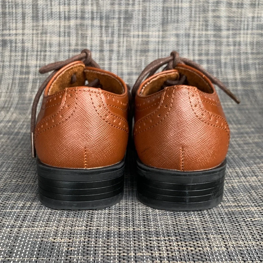 Stacy Adams Dunbar Wingtip Oxford Cognac' Dress Shoes little boys size 11